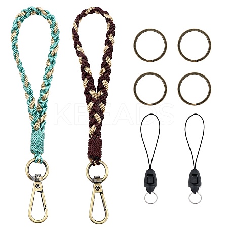 2Pcs Boho Macrame Wristlet Keychain Keying KEYC-SW00004-06-1