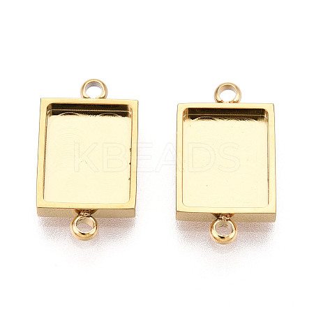 304 Stainless Steel Connector Cabochon Settings STAS-N115-41G-1