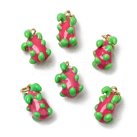 Brass Enamel Pendants KK-S511-01D-G-1