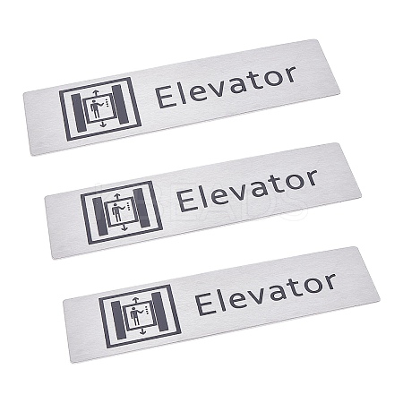 430 Stainless Steel Sign Stickers STAS-GF0001-06A-1