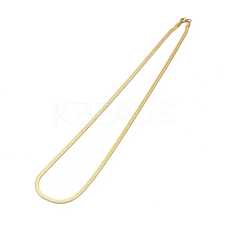 Ion Plating(IP) 304 Stainless Steel Herringbone Chain Necklace for Men Women NJEW-E076-04C-G-1