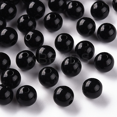 Opaque Acrylic Beads X-MACR-S370-C8mm-S002-1