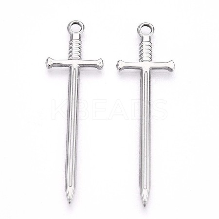 Non-Tarnish 304 Stainless Steel Pendants STAS-N098-135P-1
