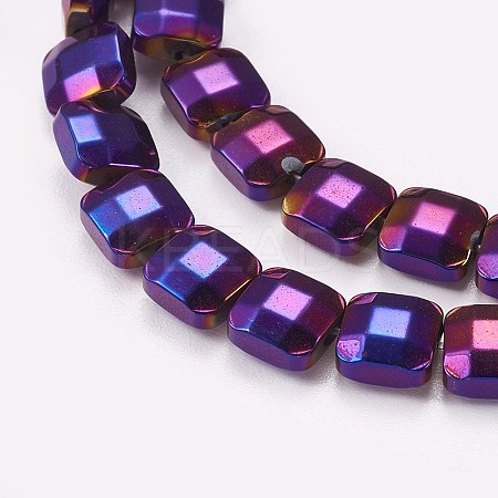 Electroplated Non-magnetic Synthetic Hematite Beads Strands G-P367-C05-1