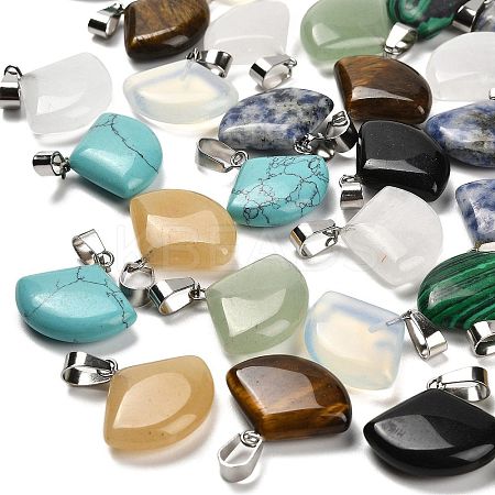 Natural & Synthetic Mixed Gemstone Pendants G-Z067-05P-01-1