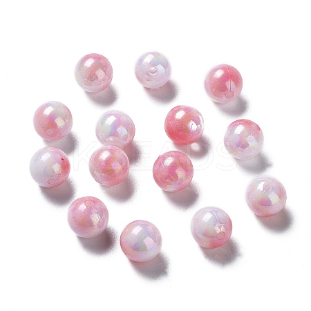 Two Tone Opaque Acrylic Beads SACR-P024-01B-W06-1