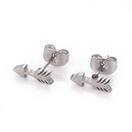 Tarnish Resistant 304 Stainless Steel Stud Earrings X-EJEW-F227-13P-1