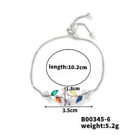 Fashionable European and American Style Rhinestone Slider Bracelets LS-MB3547-6-1