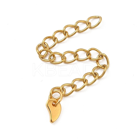 Ion Plating(IP) 304 Stainless Steel Curb Chain Extenders STAS-P320-01G-1