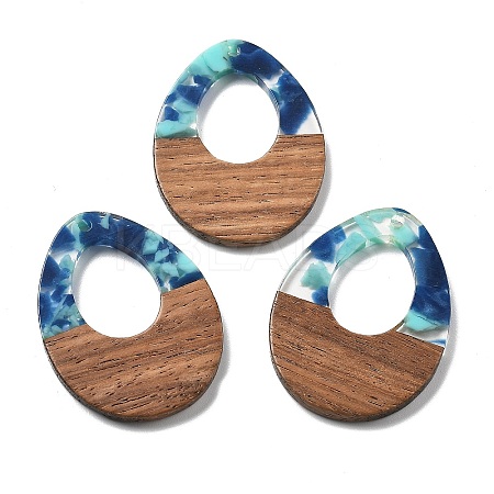 Resin and Walnut Pendants FIND-R051-10F-1