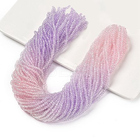 Transparent Painted Glass Beads Strands X1-DGLA-A034-T2mm-A05-1
