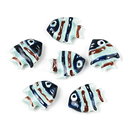 Handmade Porcelain Beads PORC-N009-08I-1