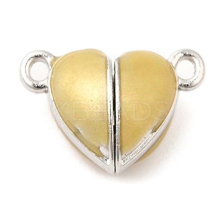 Heart Alloy Enamel Magnetic Clasps ENAM-G220-01B-1