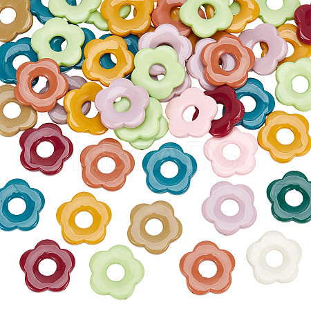 50Pcs Opaque Acrylic Pendants SACR-SP0001-41-1