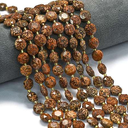 Natural Starburst Jasper Beads Strands G-C116-A136-01-1