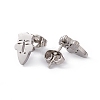 Non-Tarnish 304 Stainless Steel Tiny Hollow Out Clown Face Stud Earrings for Women LS-STAS-A065-03P-2