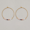 Bohemian Handmade Glass Seed Beads Hoop Earrings AM1646-4-1