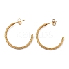 304 Stainless Steel Twist C-Shaped Stud Earrings EJEW-R017-03G-03-2