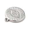 Tarnish Resistant 304 Stainless Steel Pendants Rhinestone Setting STAS-A066-16P-4