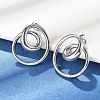 304 Stainless Steel Stud Earrings EJEW-D319-02P-1