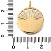 Ion Plating(IP) 304 Stainless Steel Pave Shell Pendants STAS-Q335-10G-3
