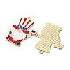 Independence Day Alloy Enamel Pendants ENAM-V002-02B-G-2