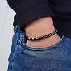 Natural Non-magnetism Hematite Bradided Bead Bracelets for Women Men ZJ6081-1-1