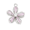 Brass Micro Pave Cubic Zirconia Pendants KK-D357-11P-1