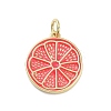 Rack Plating Brass Enamel Pendants KK-M293-39G-04-1