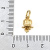 304 Stainless Steel Micro Pave Cubic Zirconia Charms SA-CBA1D2B-01G-E-3