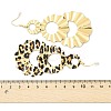 Teardrop Leopard Print Alloy Dangle Earrings for Women LS-EJEW-K304-02G-6