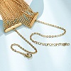 304 Stainless Steel Ball Chain Multi Layered Necklaces for Women NJEW-G194-02G-3