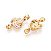 Brass with Enamel Cup Pearl Peg Bails Pin Pendants KK-T079-09G-2