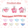 800Pcs 8 Colors UV Plating Iridescent Acrylic Bead Caps OACR-PH0004-29-5