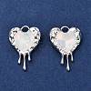 Rack Plating Alloy Rhinestone Pendants PALLOY-D028-08A-S-RS-2