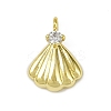 Brass Pave Clear Cubic Zirconia Pendants LS-KK-L238-31G-1