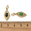 Ion Plating(IP) 304 Stainless Steel with Natural & Synthetic Gemstone Pendants STAS-G351-23G-3