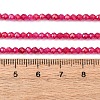 Lab Grown Red Corundum Beads Strands G-Z123-A01-3mm-5