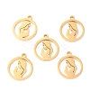 304 Stainless Steel Pendants STAS-O142-54G-1