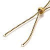 Adjustable Real 18K Gold Plated 304 Stainless Steel Slider Bracelet/Bolo Bracelets Making STAS-I153-03G-01-2