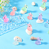 70Pcs 7 Colors Luminous Transparent Resin Pendants RESI-SZ0003-35-5