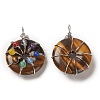 Natural Tiger Eye Pendants G-A031-01P-06-2