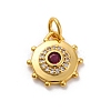 Brass Micro Pave Cubic Zirconia Charms KK-U033-22M-2