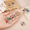 6Pcs 3 Styles 7 Chakra Natural Mixed Gemstone Chip Bigs Pendants FIND-FW0001-36-7