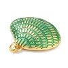 Real 18K Gold Plated Rack Plating Brass Enamel Pendants KK-M293-32G-04-2