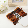 8 Skeins 8 Colors 6-Ply Polyester Embroidery Floss OCOR-CY0002-09A-7
