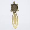 Tibetan Style Tortoise Bookmark Cabochon Settings X-TIBE-S156-AB-NR-1