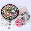 Colorful Pattern Printed Silicone Focal Beads SI-JX0022A-08-3