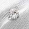 Brass Micro Pave Cubic Zirconia Cuff Rings RJEW-D323-02P-3