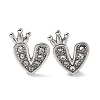 304 Stainless Steel with Rhinestone Stud Earrings EJEW-Q788-01P-1